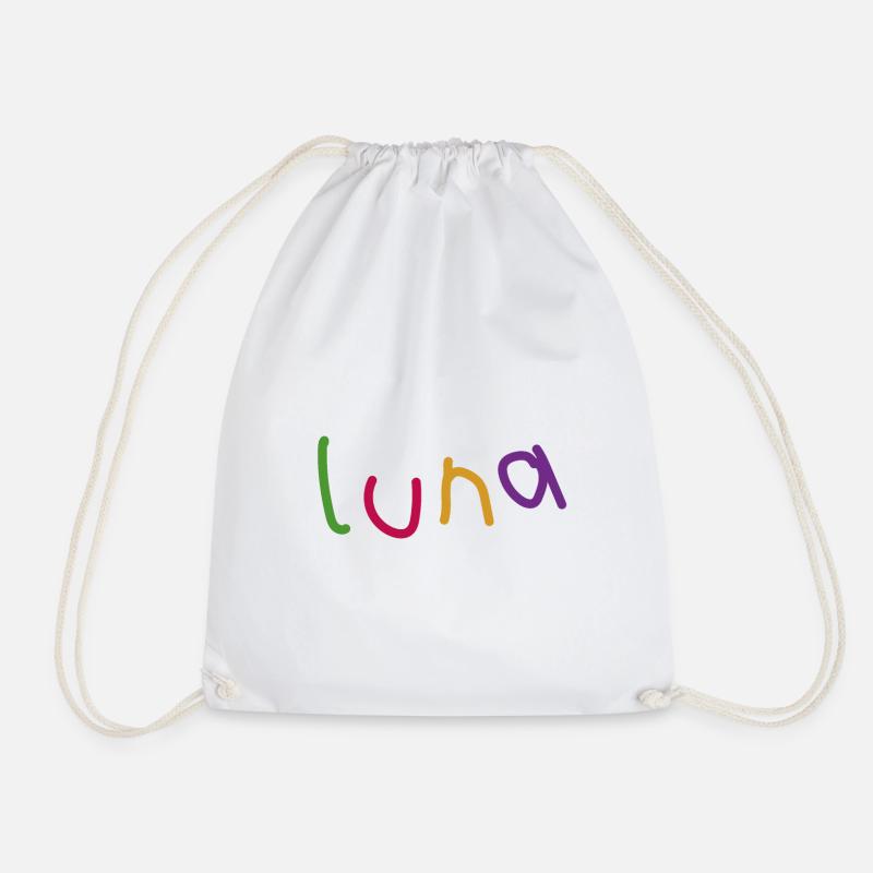 Moon - Drawstring Bag - white