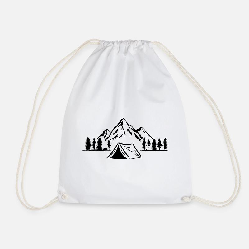 Camping Aventure, Montagne et Forêt - Sac de sport léger - blanc