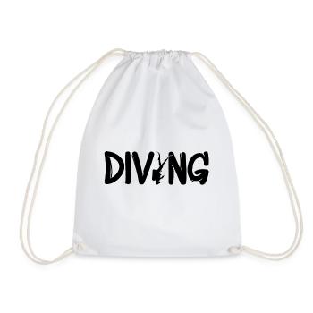 Tauchen Diving - Turnbeutel - Weiß - Vorne