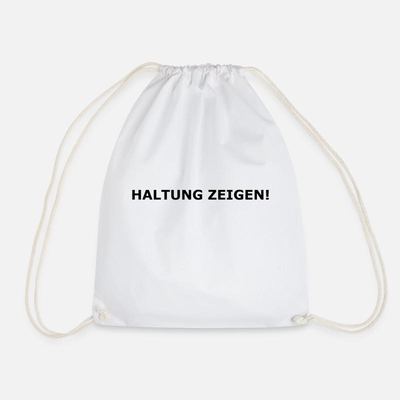 Show attitude! - Drawstring Bag - white
