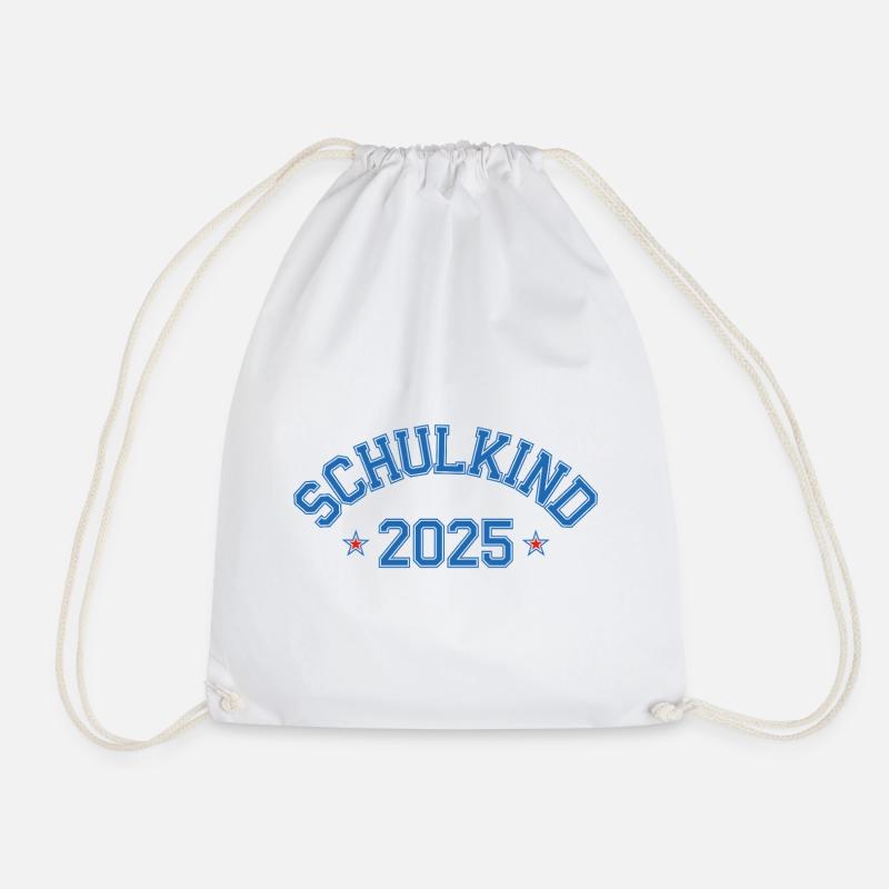 Schulkind 2025 Einschulung College Trikot - Turnbeutel - Weiß