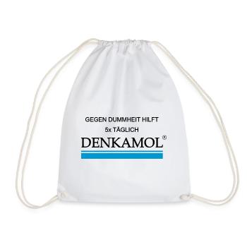denkamol, denken, Medizin, Medikament, Arzt, dumm - Turnbeutel - Weiß - Vorne