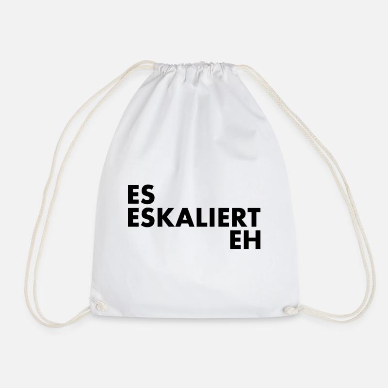 Es eskaliert eh - Turnbeutel - Weiß
