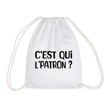 C'est qui l'patron ? - Sac de sport léger - blanc - Devant