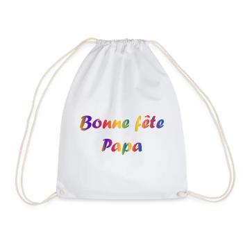 FÊTE DES PÈRES. BONNE FÊTE PAPA. PAPA. BONNE FÊTE - Sac de sport léger - blanc - Devant
