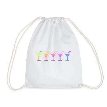 5 Rainbow Cocktails - Drawstring Bag - white - Front
