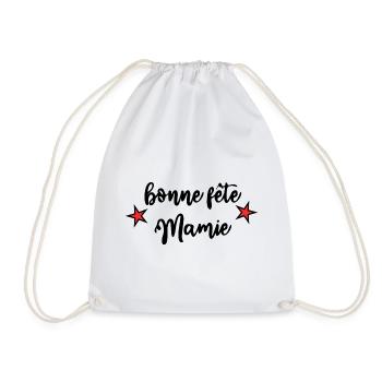 MAMIE. FÊTE DES MÈRES. BONNE FÊTE MAMIE. JE T'AIME - Sac de sport léger - blanc - Devant