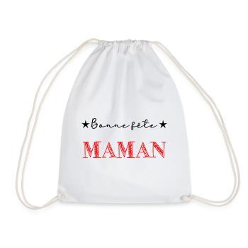 FÊTE DES MÈRES. BONNE FÊTE MAMAN. MAMAN. FÊTE - Sac de sport léger - blanc - Devant