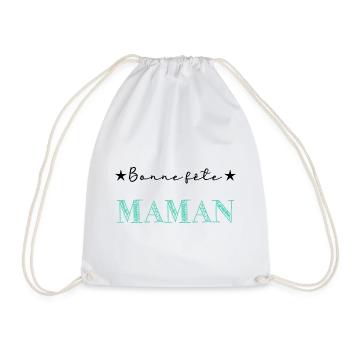 FÊTE DES MÈRES. BONNE FÊTE MAMAN. MAMAN. FÊTE - Sac de sport léger - blanc - Devant