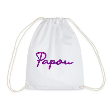 PAPOU. PAPA. FÊTE DES PÈRES. BONNE FÊTE PAPA - Sac de sport léger - blanc - Devant