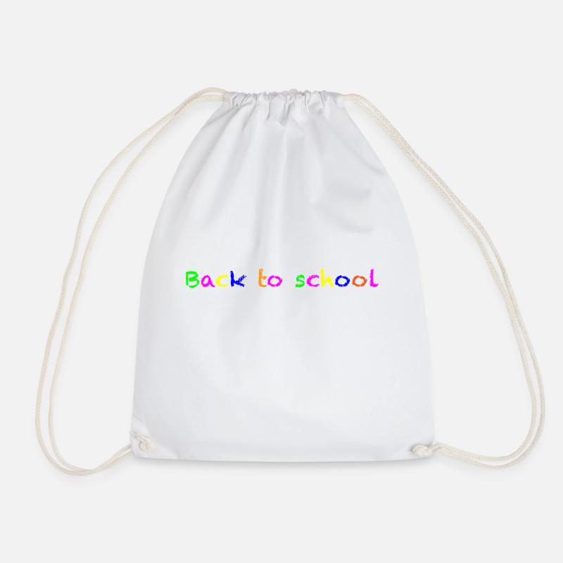 Back to school Rainbow - Turnbeutel - Weiß