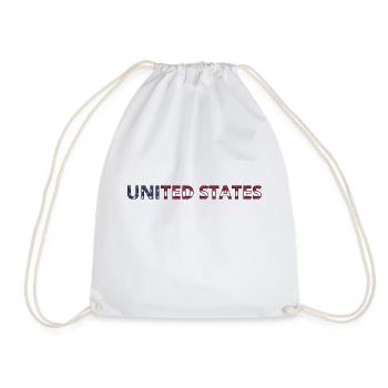 United State Flag - Drawstring Bag - white - Front