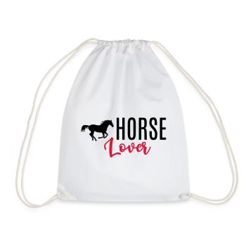 Cadeau équestre de cavalier amateur de cheval - Sac de sport léger - blanc - Devant