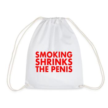 Smoking shrinks the penis - Turnbeutel - Weiß - Vorne