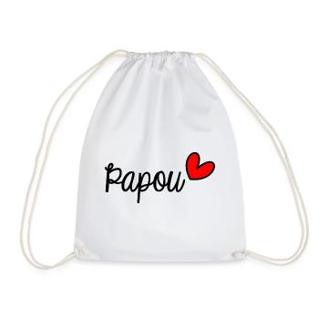 PAPOU. BONNE FÊTE PAPA. PAPA. FÊTE DES PÈRES - Sac de sport léger - blanc - Devant