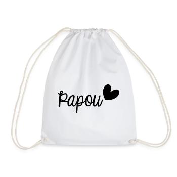 PAPOU. PAPA. FÊTE DES PÈRES. BONNE FÊTE PAPA - Sac de sport léger - blanc - Devant