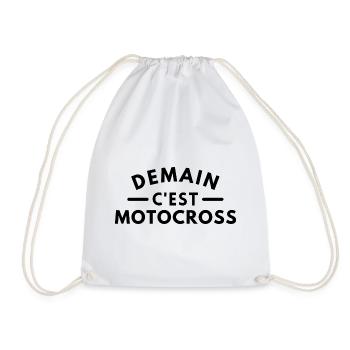 Demain c'est motocross - Sac de sport léger - blanc - Devant