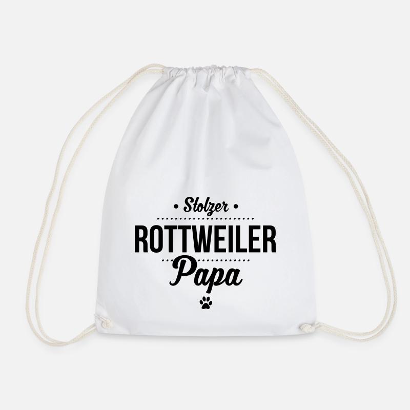 Stolzer Rottweiler Papa Punkte - Turnbeutel - Weiß