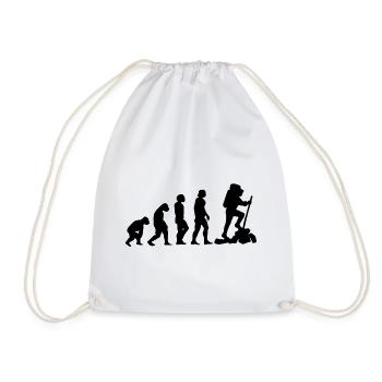Hiking mountain evolution mountains mountain climbing s - Drawstring Bag - white - Front