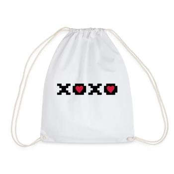 xoxo, câlins et baisers. Idée de saint-valentin - Sac de sport léger - blanc - Devant