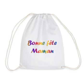FÊTE DES MÈRES. BONNE FÊTE MAMAN. MAMAN. FÊTE - Sac de sport léger - blanc - Devant