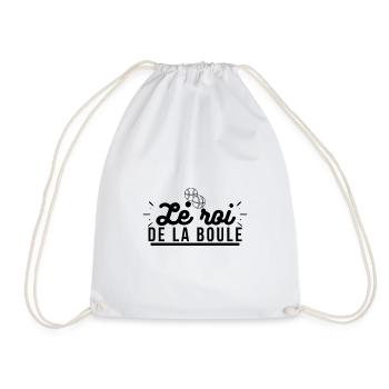le roi de la boule. t shirt pétanque bouliste - Sac de sport léger - blanc - Devant