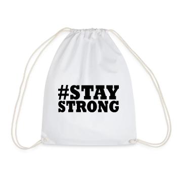 STAY STRONG - Drawstring Bag - white - Front