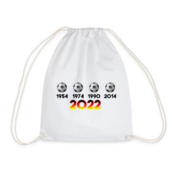 Fußball Deutschland Football Weltmeisterschaft - Turnbeutel - Weiß - Vorne