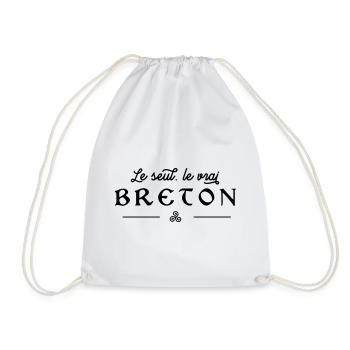 Le seul, le vrai Breton - Sac de sport léger - blanc - Devant