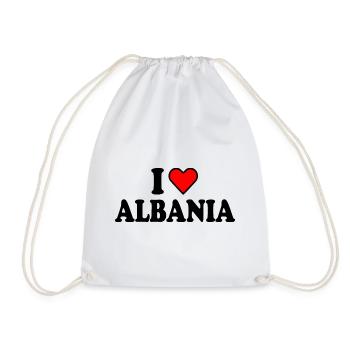 Albanien - Turnbeutel - Weiß - Vorne