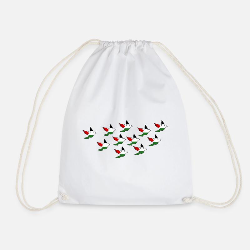 palestina - Drawstring Bag - white