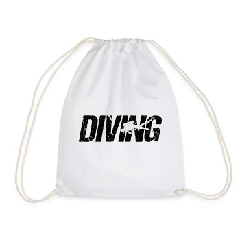 Tauchen Dive Diving - Turnbeutel - Weiß - Vorne
