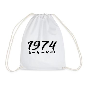 1974 Born - 51st Birthday 1974 Legend 1974 - Drawstring Bag - white - Front