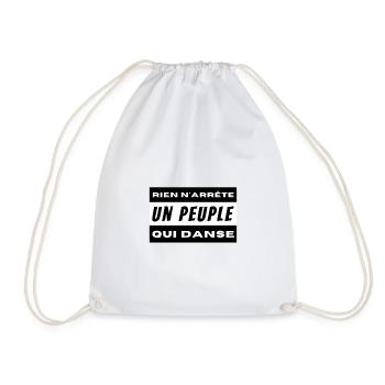 rien n'arrête un peuple qui danse. t shirt teuf - Sac de sport léger - blanc - Devant