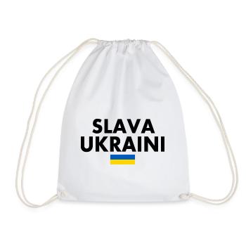 Slava ukraini - Drawstring Bag - white - Front