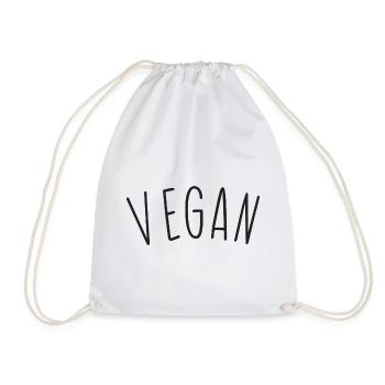 Vegan - Turnbeutel - Weiß - Vorne