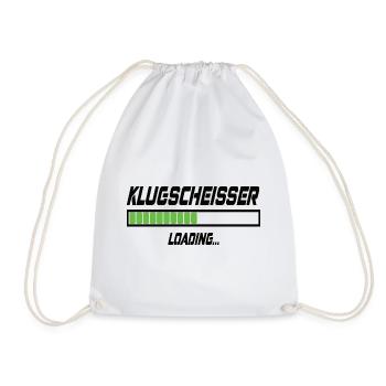 Klugscheisser Loading... - Turnbeutel - Weiß - Vorne