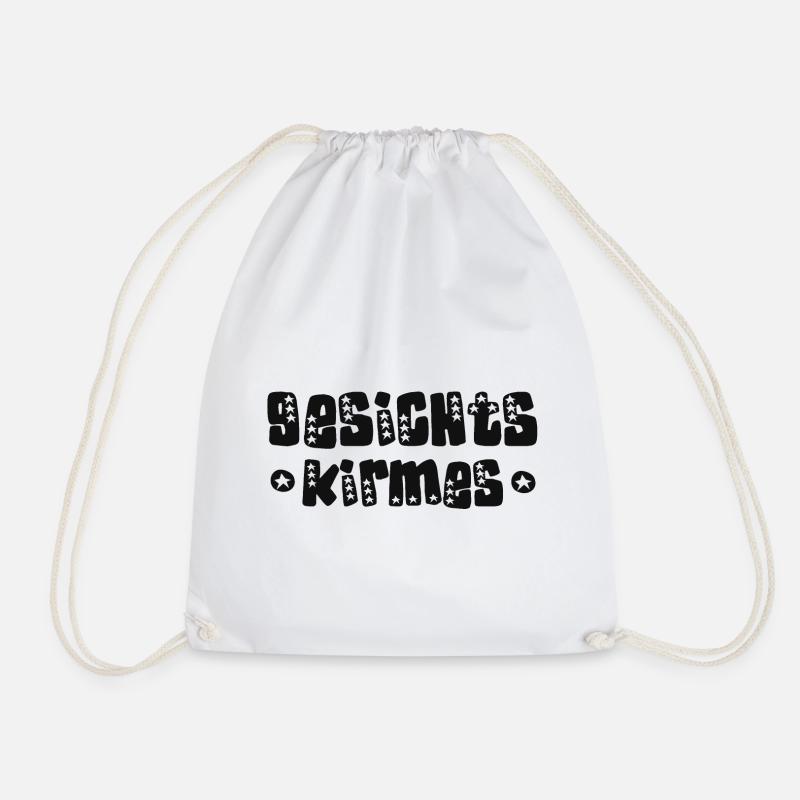 Gesichts-Kirmes Bürogeschenk - Turnbeutel - Weiß