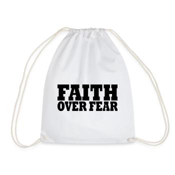 Faith over fear - Sac de sport léger - blanc - Devant