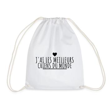 J'ai les meilleurs chiens du monde. coeur - Sac de sport léger - blanc - Devant