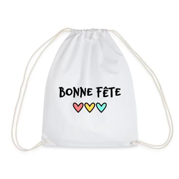 BONNE FÊTE. FÊTE DES MÈRES. FÊTE DES PÈRES. FÊTE - Sac de sport léger - blanc - Devant