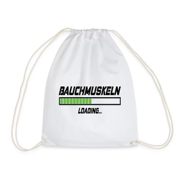 Bauchmuskeln Loading... - Turnbeutel - Weiß - Vorne