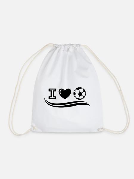 I Love Soccer - Turnbeutel - Weiß
