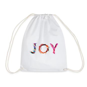 Joy - Drawstring Bag - white - Front