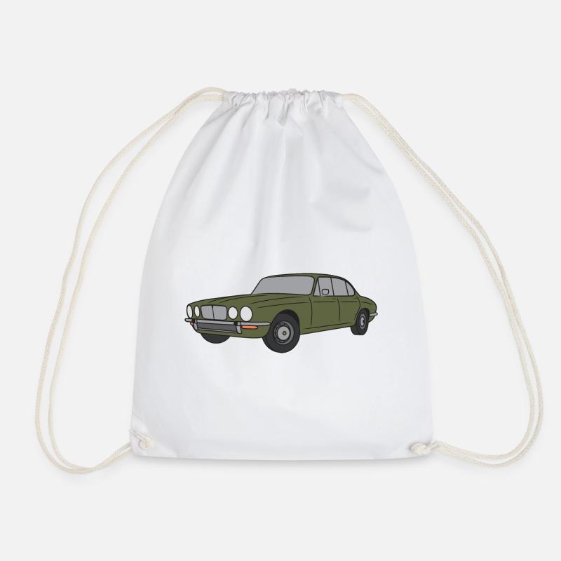 70s XJ Series 2 Juniper Green - Drawstring Bag - white