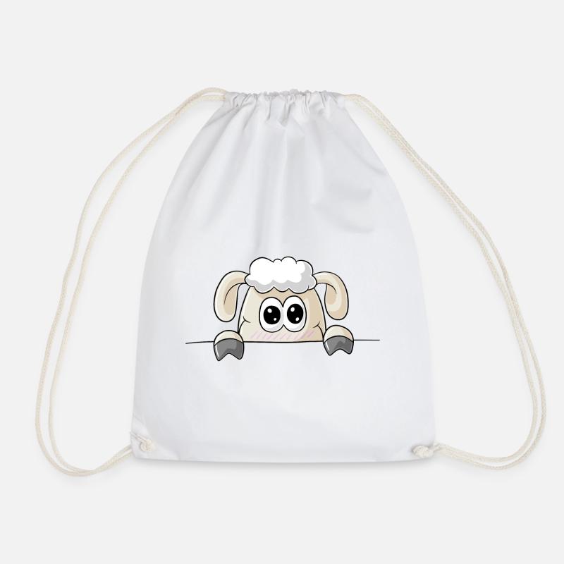 Sheep comic - Drawstring Bag - white