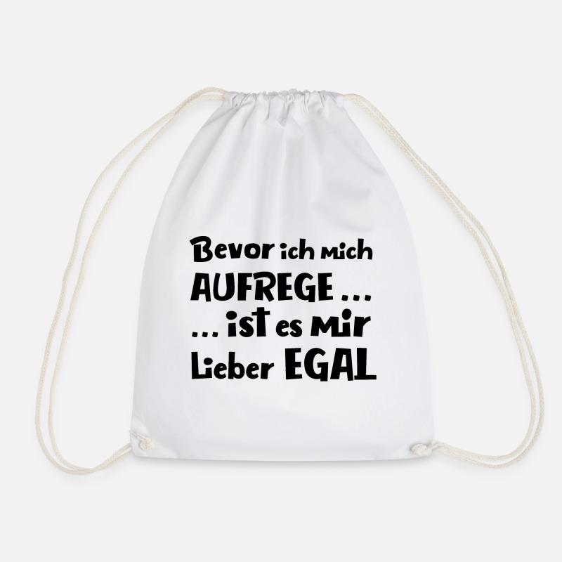 Bevor ich mich aufrege - Turnbeutel - Weiß