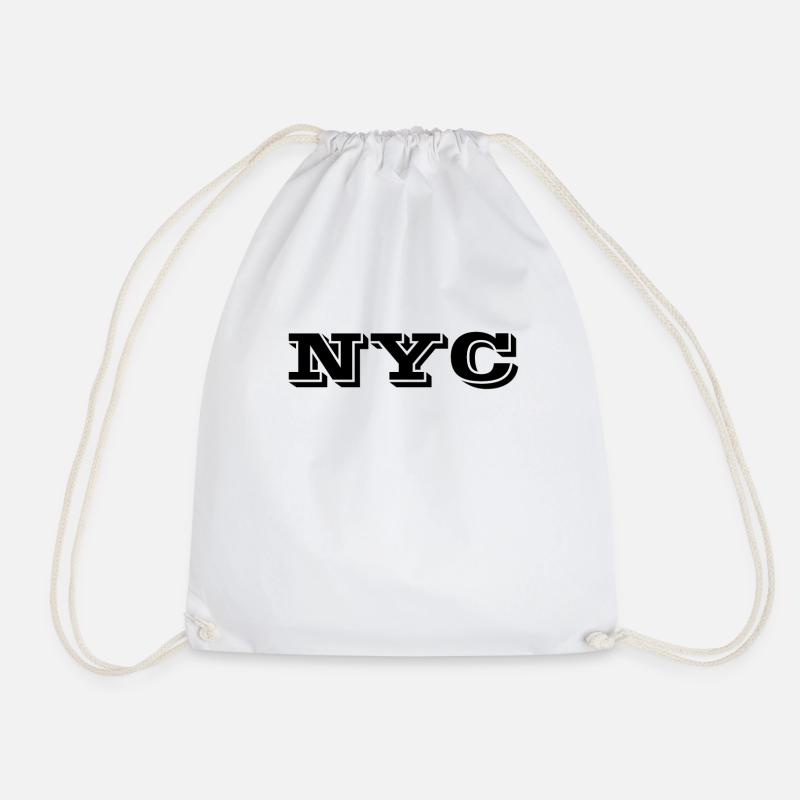 NYC - Drawstring Bag - white
