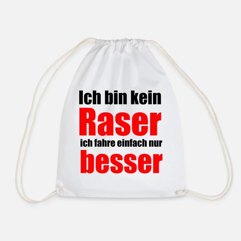 Spruch Autofahrer - Turnbeutel - Weiß