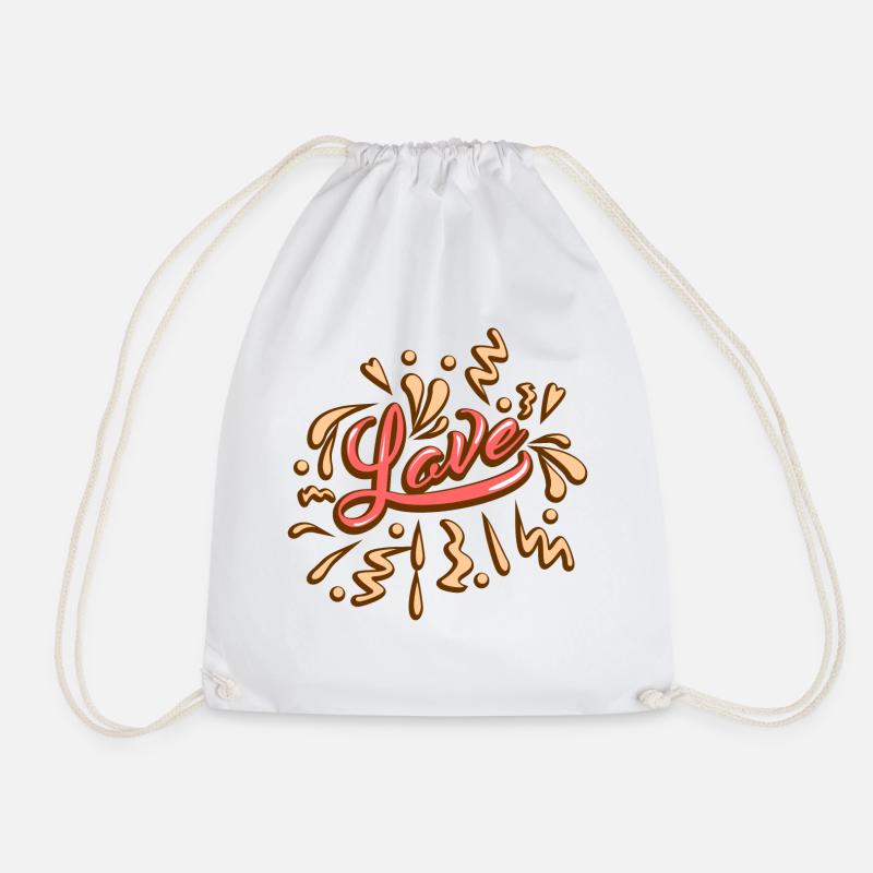 Love Liebe - Turnbeutel - Weiß